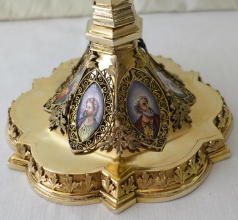 Solid silver gilt antique Gothic Chalice.